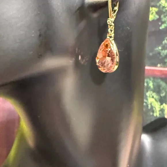 NEW DKNY Stone Teardrop Lever Back Earrings - Picture 5 of 9